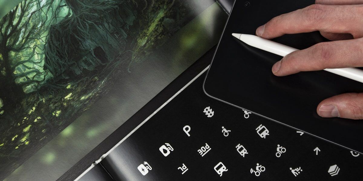 Tablet met moderne design- en UI-elementen